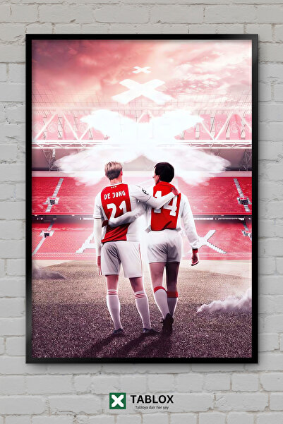 tablomaxtbx De Jong Cruyff Fotbalist Fotbal Olanda Poster Artă Încadrat Tablo...