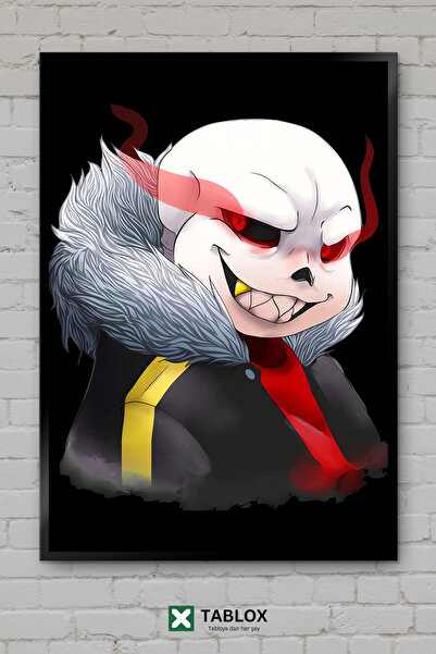 tablomaxtbx Demon Satan Fantastic Dark Art Αφίσα Εικονογράφηση με κορνίζα Δια...