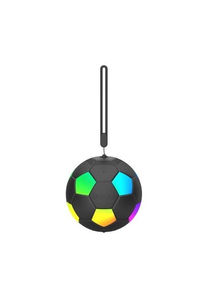 DAO Boxă portabilă Bluetooth în formă de minge de fotbal, iluminare LED RGB, ...