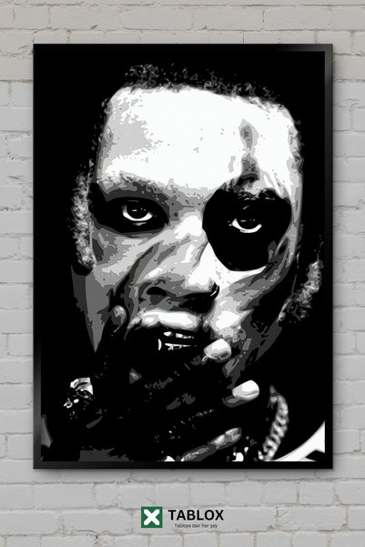 tablomaxtbx Denzel Kari Rapper Pevač Hip Hop Muzika Portret Okvir Izgled Deko...