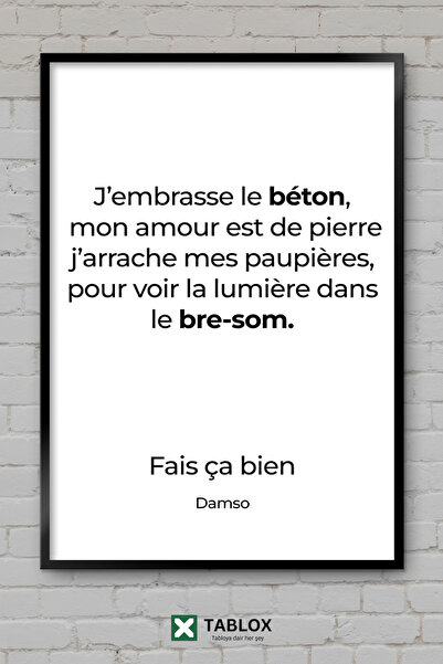 tablomaxtbx Damso Rapper Rapper Hip Hop Music French Belgian Frame Look Decor...