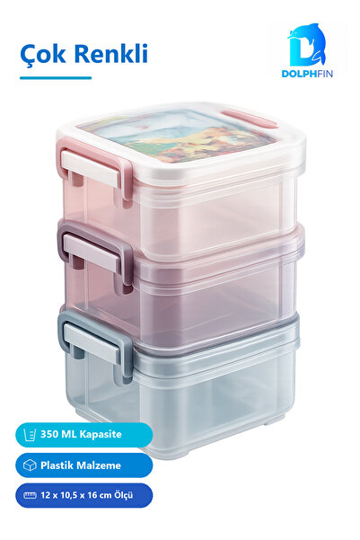 DolphFin Children's Nutrition Set 3 X 350 ml Multi-Colored Plastic
