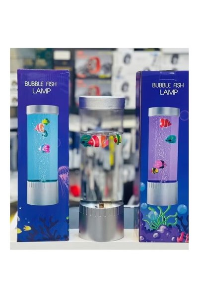 Generic Bubble Fish Lava Lamp | Desktop Sensory LED Bubble Lamp | Color Changing Aquarium lamp | Artificial