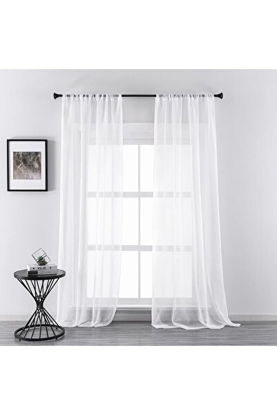 Yelajoy Sheer Curtains -Long Door Curtains,Light Filtering Semi-Transparent F...