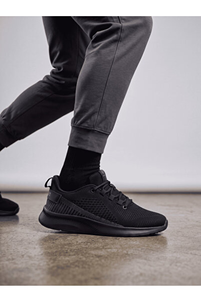 Tonny Black Erkek Siyah Siyah Nefes Alabilen Bağcıklı Sneaker