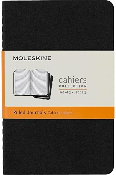 GENERAL Moleskine Cahier Journal, Set 3 Notebooks with Ruled Pages, Cardboard...
