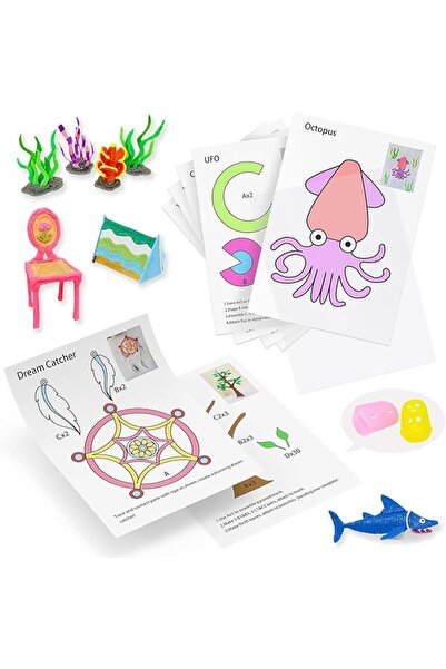 GENERAL 3D Pen Printing Templates, 20 Sheets Printer Drawing Graffiti