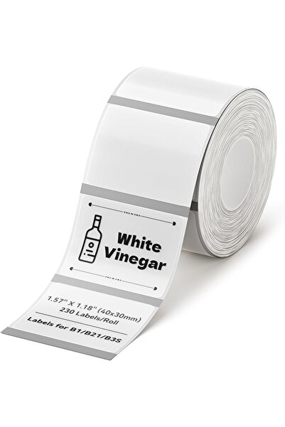 NiiMbot B21 Label Maker Clear Tape 1.57 * 1.18 Inch Adapted Sticker Labels Pr...