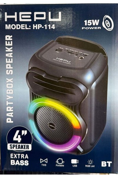 HEPU HP-114 4'' 10CM Bluetooth Şarjlı Müzik Kutusu