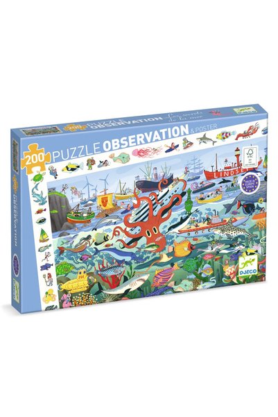 djeco Observation Puzzle SEA SECRETS 200 pcs.