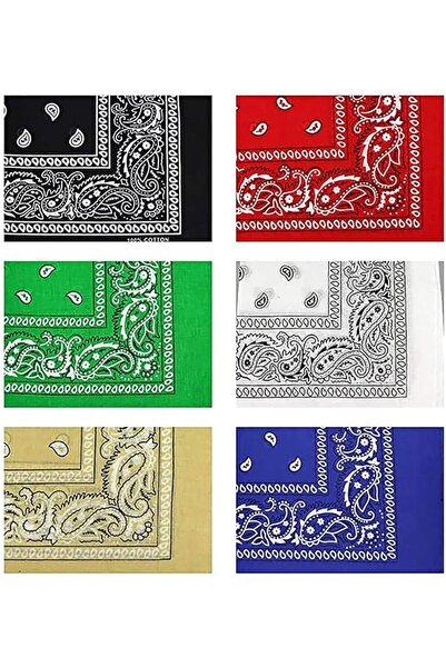 GENERAL Bandanas for Men Women, Cotton Paisley Headbands Scarf Cowboy Bandana...