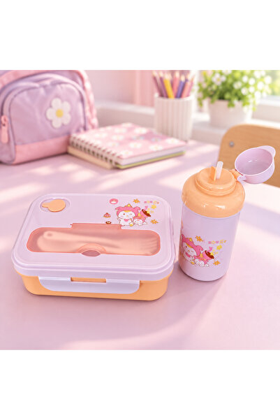 MUBX Set cutie de prânz pentru copii, recipient de depozitare cu compartiment...