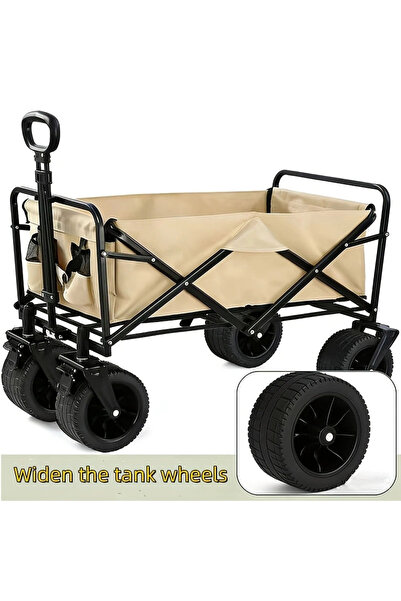 Generic Brand Collapsible Foldable Wagon with Adjustable Handle，Camping Cart ...