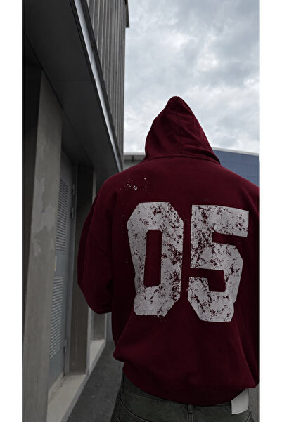 HAI COLLECTİON Erkek 05 Sırt Baskılı 3 İplik Oversize Hoodie – Kapüşonlu Stre...