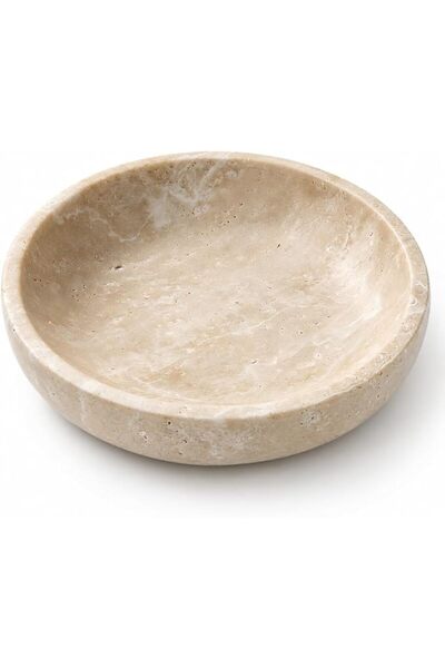 GENERAL Large Decorative Marble Bowl, 7.87 inches,Natural Stone Round Bowl fo...