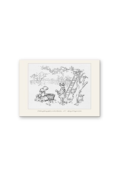 OEM Poster Carton 250g A4, Ilustratie Copii strangand mere in livada 1897, Vi...