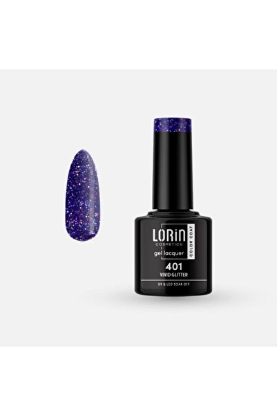 Lorin Cosmetics Lorin Ημιμόνιμο Βερνίκι Νυχιών Τζελ 8ml # 401 (Έντονο Γκλίτερ)
