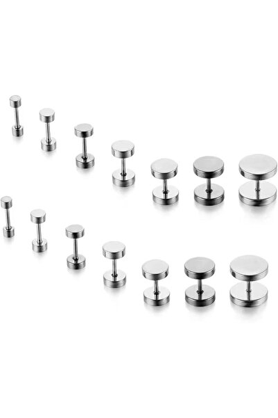 GENERAL Dot Earrings, Titanium Steel Barbell Earrings Set High Polished Surgi...