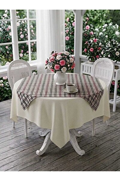 Life Line Luxurious Gabardine Fabric Square Tablecloth and Stain-Resistant Ru...