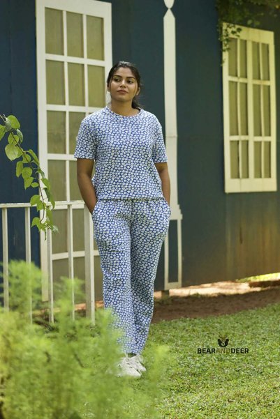 KIDONUS Daisy Blue Floral Co-ordset