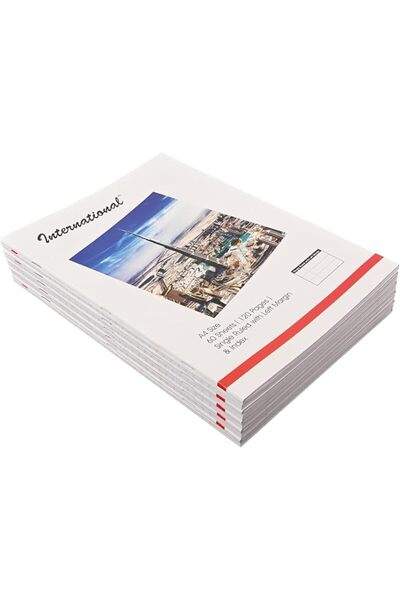 Fishbender FIS ®   دفتر تمارين دولي، مقاس A4 (210x297 مم)، 60 ورقة، 120 صفحة،...