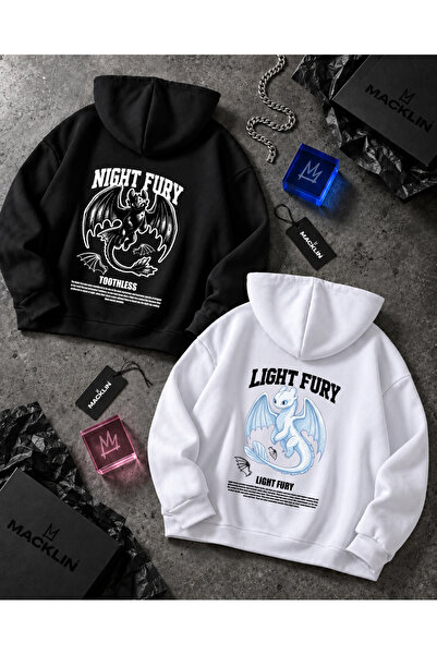 macklin Lover - Friend Couple Combination Night & Light Fury Back Printed Spe...