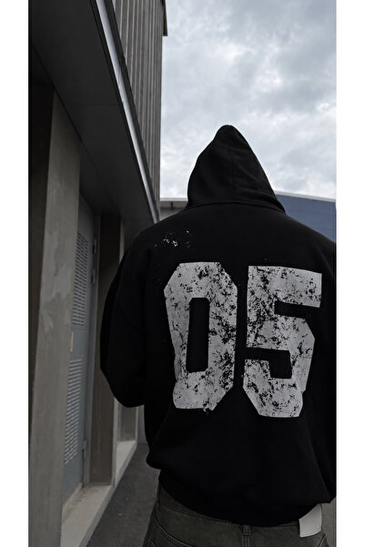 HAI COLLECTİON Erkek 05 Sırt Baskılı 3 İplik Oversize Hoodie – Kapüşonlu Stre...