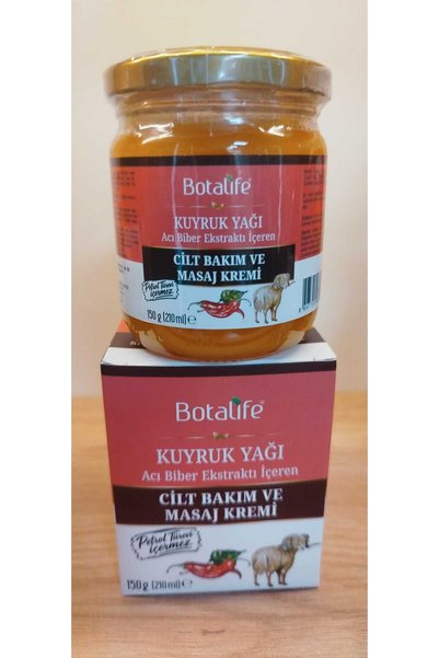 Botalife Kuyruk Yağlı Cilt ve Masaj Kremi 150 gr (210 ml) ( Acı Biber Ekstraktı ve Balmumu ilaveli)