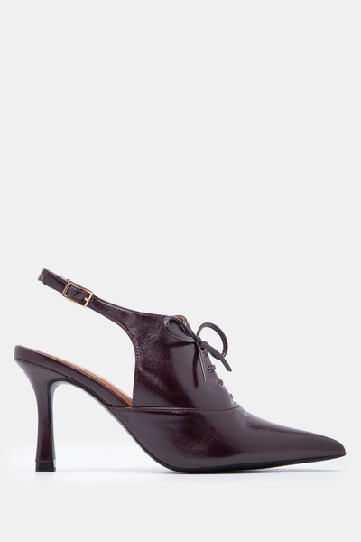 Luigi Γόβες slingback με μυτερή μύτη και διακοσμητικό φιόγκο - Μπορντό - 39