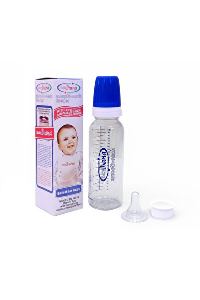 Baby Diana Feeding Bottle 250ml, 9oz, Smooth-Neck Baby Bottle With Anti-Colic...