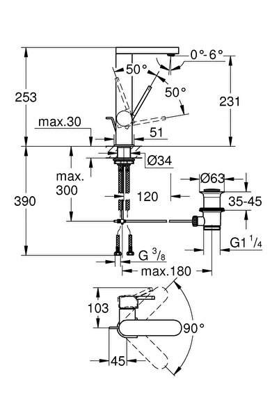 Grohe Baterie lavoar Essence XL 32901001 Crom