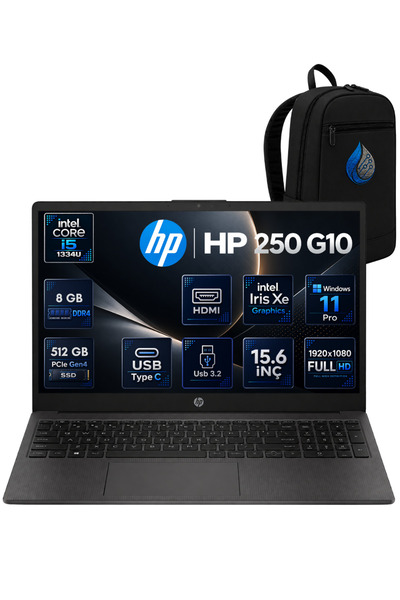 HP 250 G10 Intel Core i5-1334U 8 GB DDR4 512 GB SSD 15.6'' Full HD Windows 11...