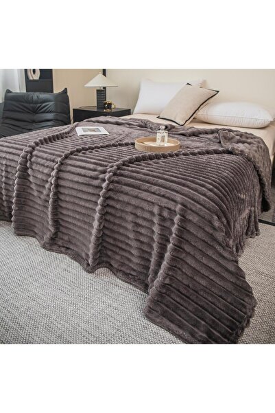 MILANO COLLECTION Cocolino Κουβέρτα Πρέμιουμ με Ριγέ Ανάγλυφο Σχέδιο, 200x230...