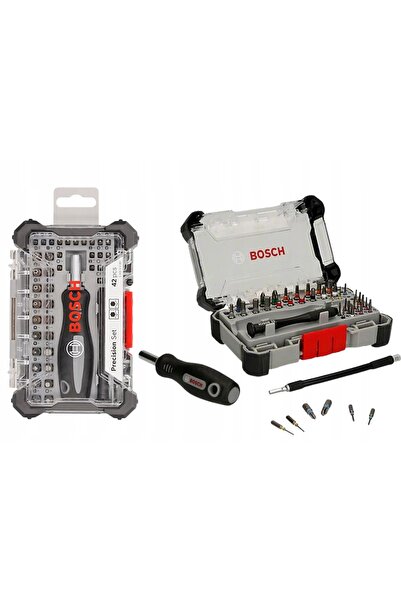 Bosch SET DE 43 DE PIESE CU DOUĂ ȘURUBELNITORE + PRELUNGITOR FLEXIBIL