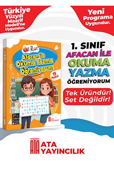 Ata Yayıncılık 1. Sınıf Afacan İle Okuma Yazma Öğreniyorum (TEK KİTAP)
