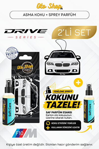 OTOSHOPTR BMW F10 (Beyaz) + SOFT CARE 30ml SPREY PARFÜM 2'Lİ SET Oto Araç Kokusu