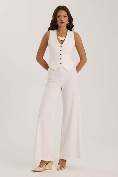 NOK İSTANBUL The Line Pant Ecru