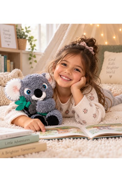 NUNU Cute Koala Holding a Bamboo Plush Toy 30 cm – Soft Sleeping and Hugging Companion