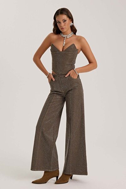 NOK İSTANBUL Iconıc Indigo Belle Pants Crystal Edition DARK GREEN