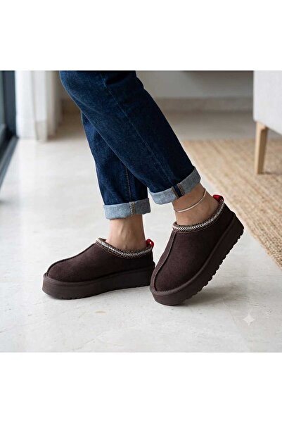 VESEO Women's Comfortable High-Top Suede Furry Boots/Slippers