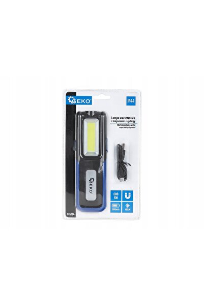 GEKO LAMPĂ DE LUCRU REÎNCĂRCABILĂ, LANTERNĂ LED COB 5W + 3W, 2000MAH, MAGNET