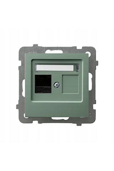 OSPEL Priză de computer AS simplă cat.5e verde mat GPK-1G/K/m/84