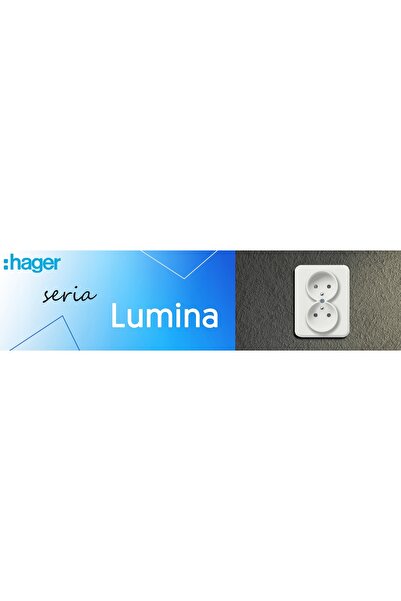 hager Lumina passion Ramă triplă verticală cu 3 module din aluminiu argintiu ...
