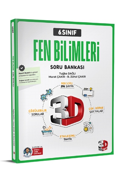 3D Yayınları 6. sınıf Fen Bilimleri soru bankası 2026-2027 BASIM