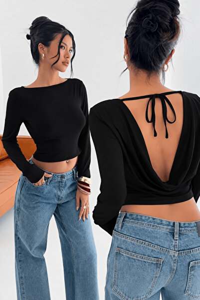 Machetta Women's Halter Neck Blouse with Detailed Back Cutout