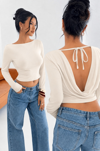 Machetta Women's Halter Neck Blouse with Detailed Back Cutout