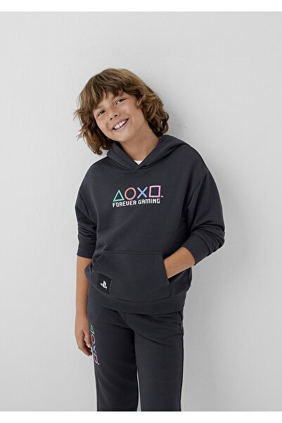 Mavi Playstation Printed Sweatshirt Charcoal Anthracite