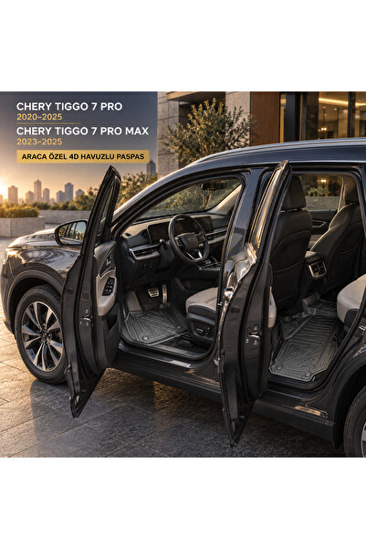 Chery Tiggo 7 Pro 2020–2025 ve Tiggo 7 Pro Max 2023–2025 Uyumlu Araca Özel 4D Havuzlu Paspas