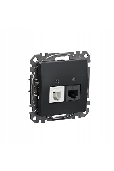 Schneider Electric Sedna Design Priză de date categoria 6 UTP/tel negru