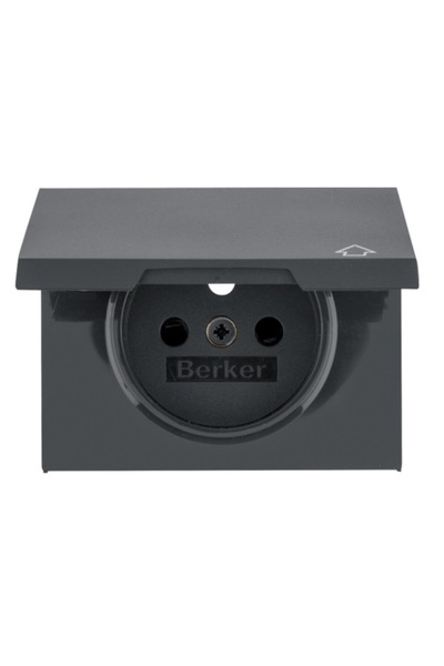 hager Placă frontală Berker K.1 pentru prize cu împământare antracit 3965777106